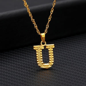 Alphabet Pendant Necklace