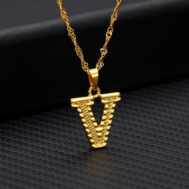 Alphabet Pendant Necklace